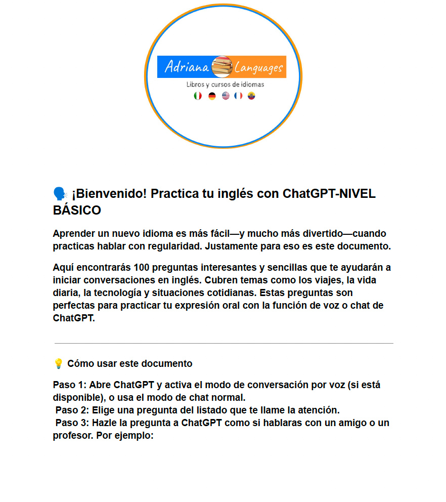Curso de inglés autodidacta megalibro (ebook) 623 páginas Adriana Languages