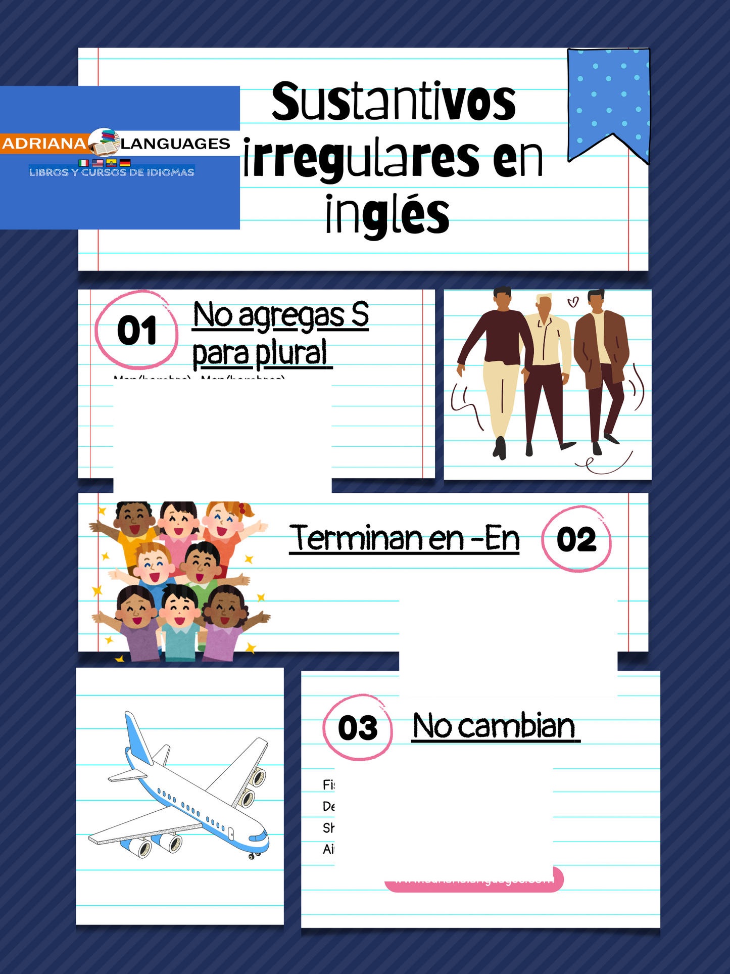 Lista de sustantivos irregulares en inglés