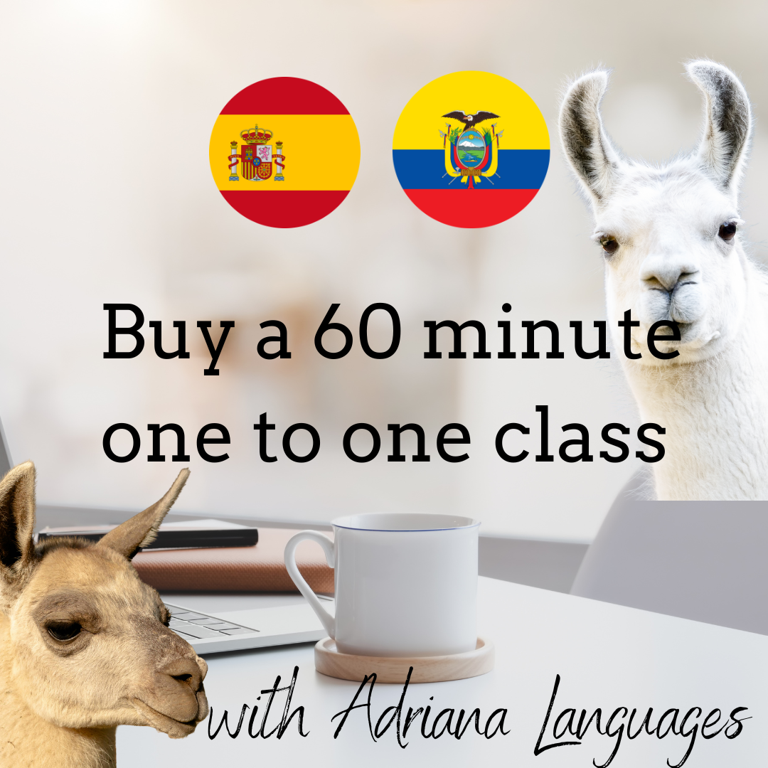 Buy a one to one lesson with me Adriana Languages