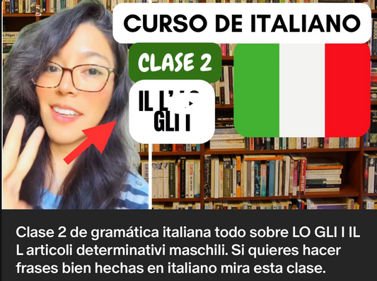 Clase 2 curso de italiano para principiantes IL LO I L' I Cómo usarlos