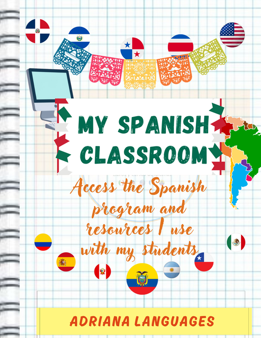My Spanish classroom- The resources and Spanish program I use with my students