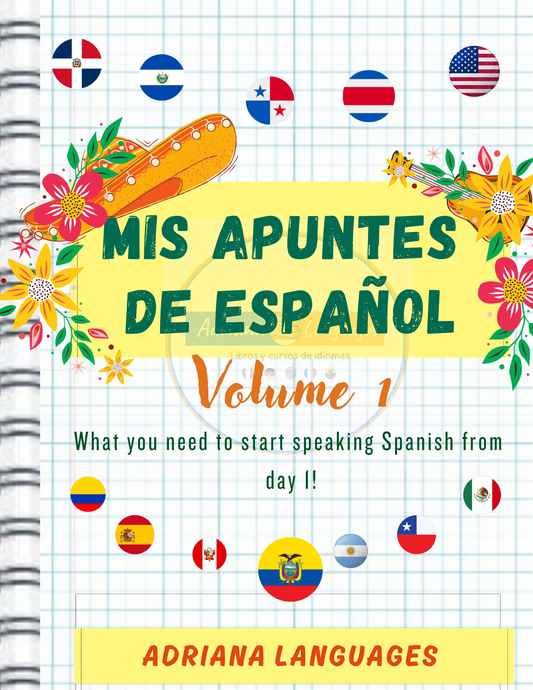 Spanish book (e-book) by Adriana Languages Mis apuntes de espanol