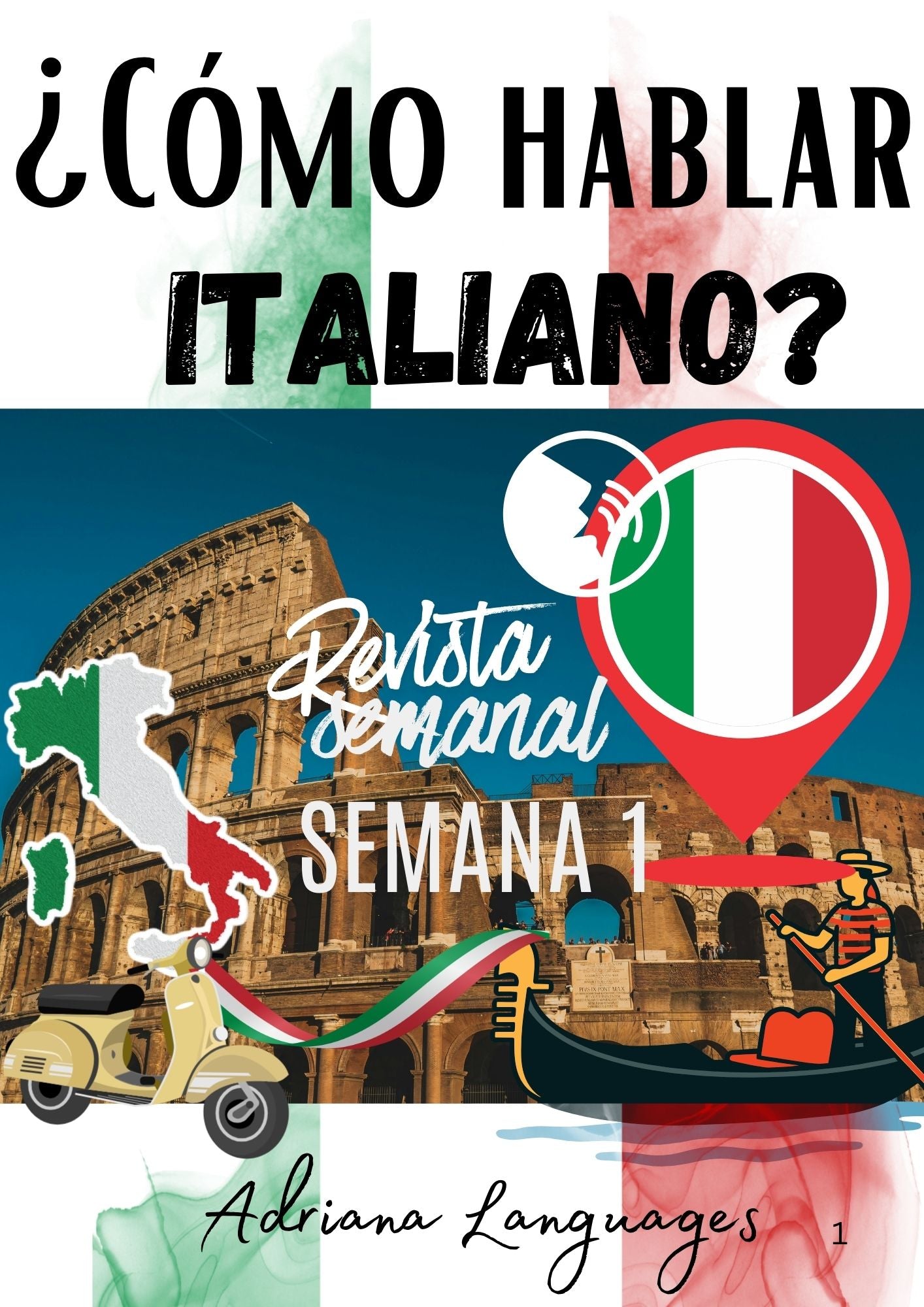 Paquete de libros curso de italiano con Adriana Languages