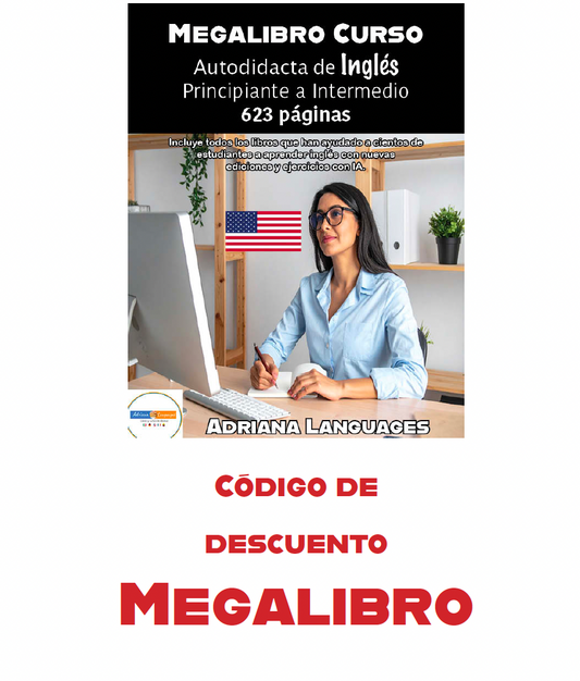 Mega paquete 9 libros de inglés principiante a intermedio (ebooks) Adriana Languages