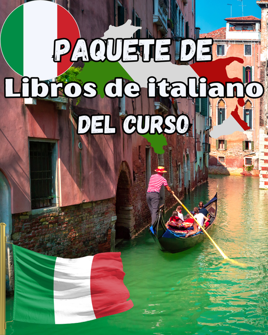 Paquete de libros curso de italiano con Adriana Languages