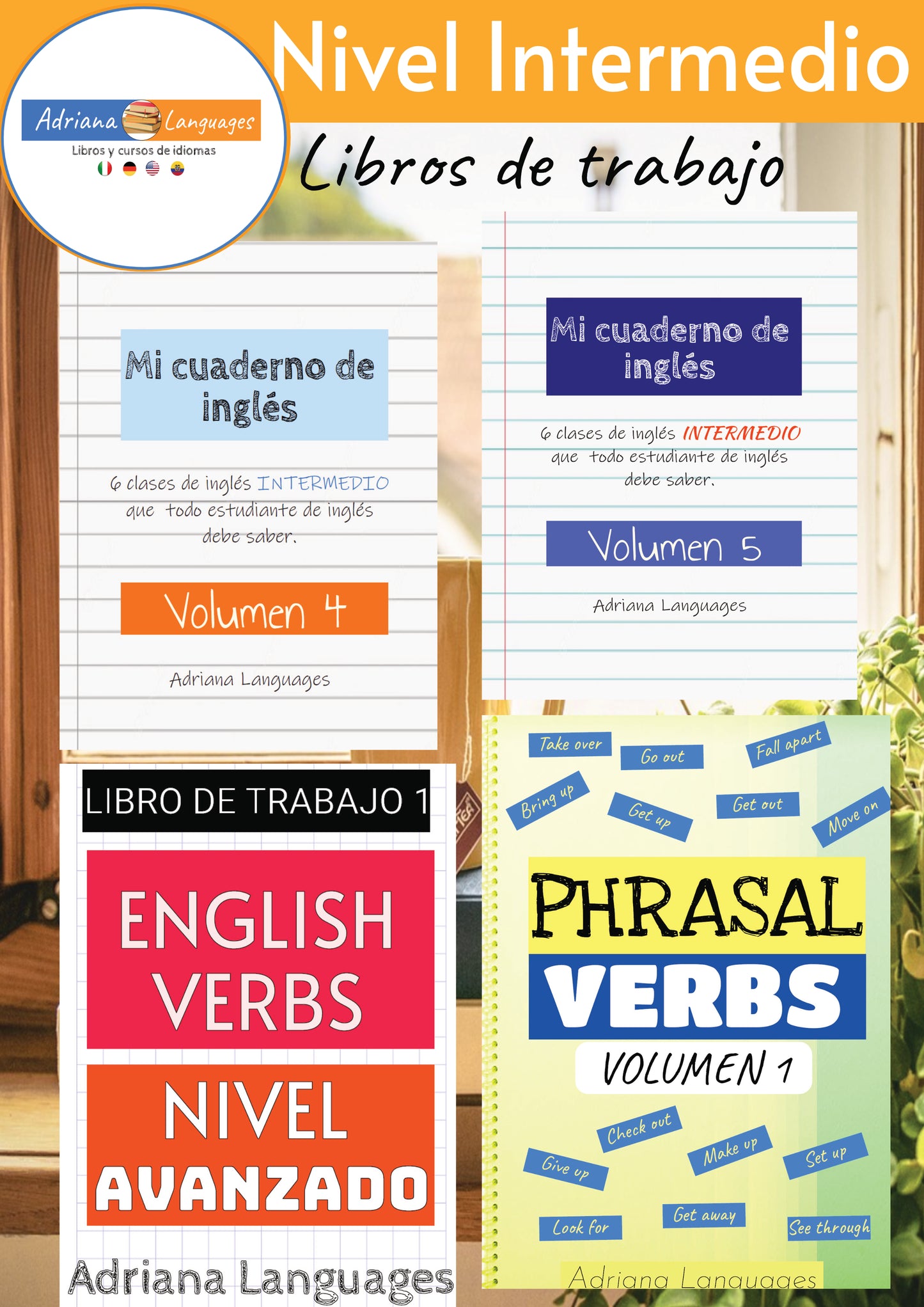 Paquete Libros ebooks de inglés nivel intermedio