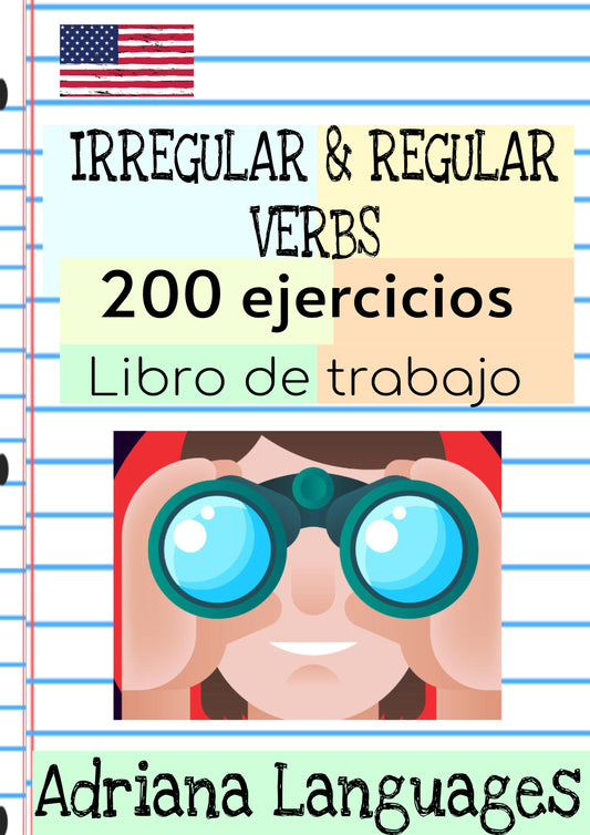 LIBRO (ebook) DE TRABAJO VERBOS REGULARES E IRREGULARES 200 EJERCICIOS
