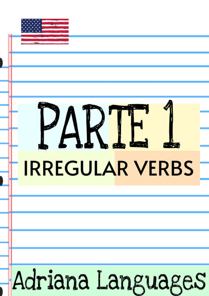 LIBRO (ebook) DE TRABAJO VERBOS REGULARES E IRREGULARES 200 EJERCICIOS